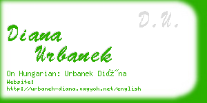 diana urbanek business card